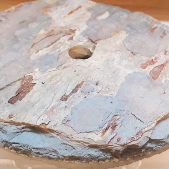 Gray Slate Circular Disc - Paver Stone with Hole in Center 8 1/4" - Picture 5 of 12